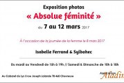VERNISSAGE le samedi 11 mars à 19H00 de l’Expo « ABSOLUE FEMINITE » au Cabaret du Lys à Chevreuse