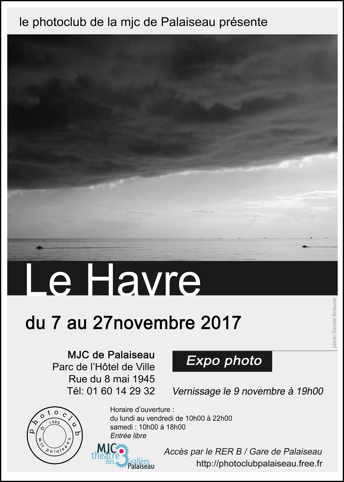 vernissage de l’expo photo  » Le Havre  » du Photoclub de la MJC de Palaiseau le jeudi 9 novembre à partir de 19h