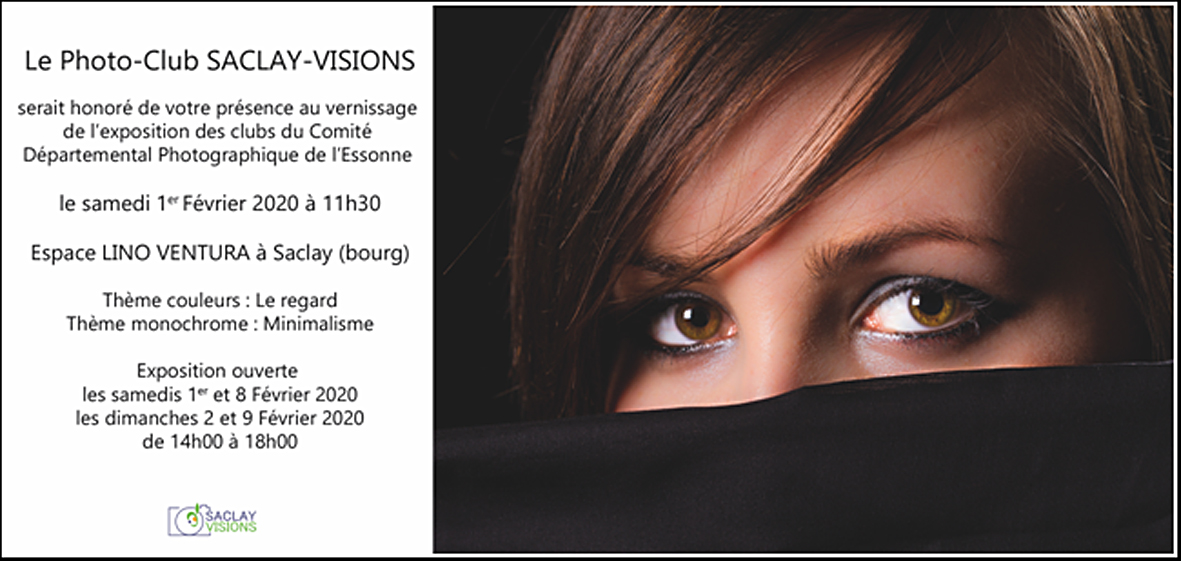 Vernissage de l’expo du Photo-Club Saclay-Visions le samedi 1er Février 20 à 11h30